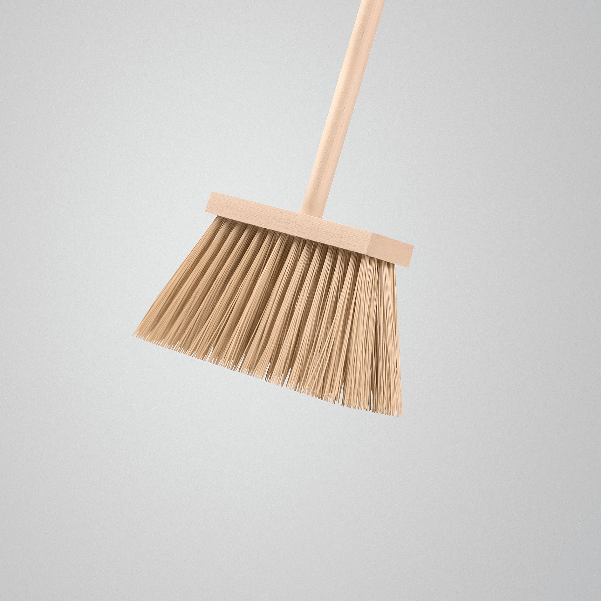 ЗУБР ДОКА буковая колодка 24см, шлифованный берёзовый черенок 120см (d22мм), щетина 120мм, 3-рядная, метла с черенком (39231-24) — фото 2