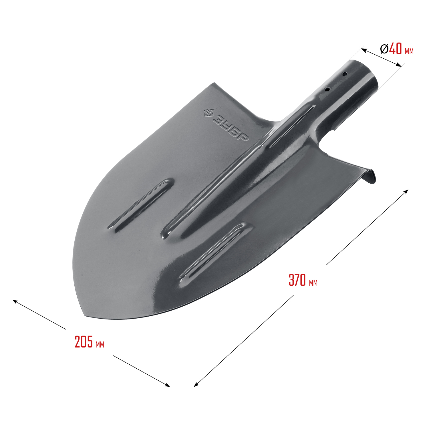 ЗУБР Мастер, без черенка, штыковая лопата, тип ЛКО, закаленное полотно с ребрами жесткости (39414) — фото 5