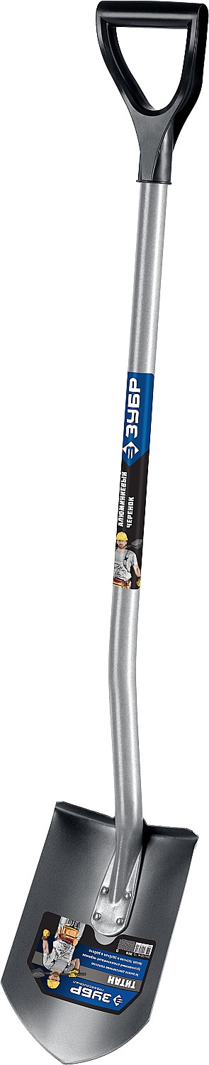 ЗУБР Титан, 120 см, алюминиевый изогнутый черенок, штыковая лопата, тип ЛКО, полотно из титана, Профессионал (39418) — фото 3