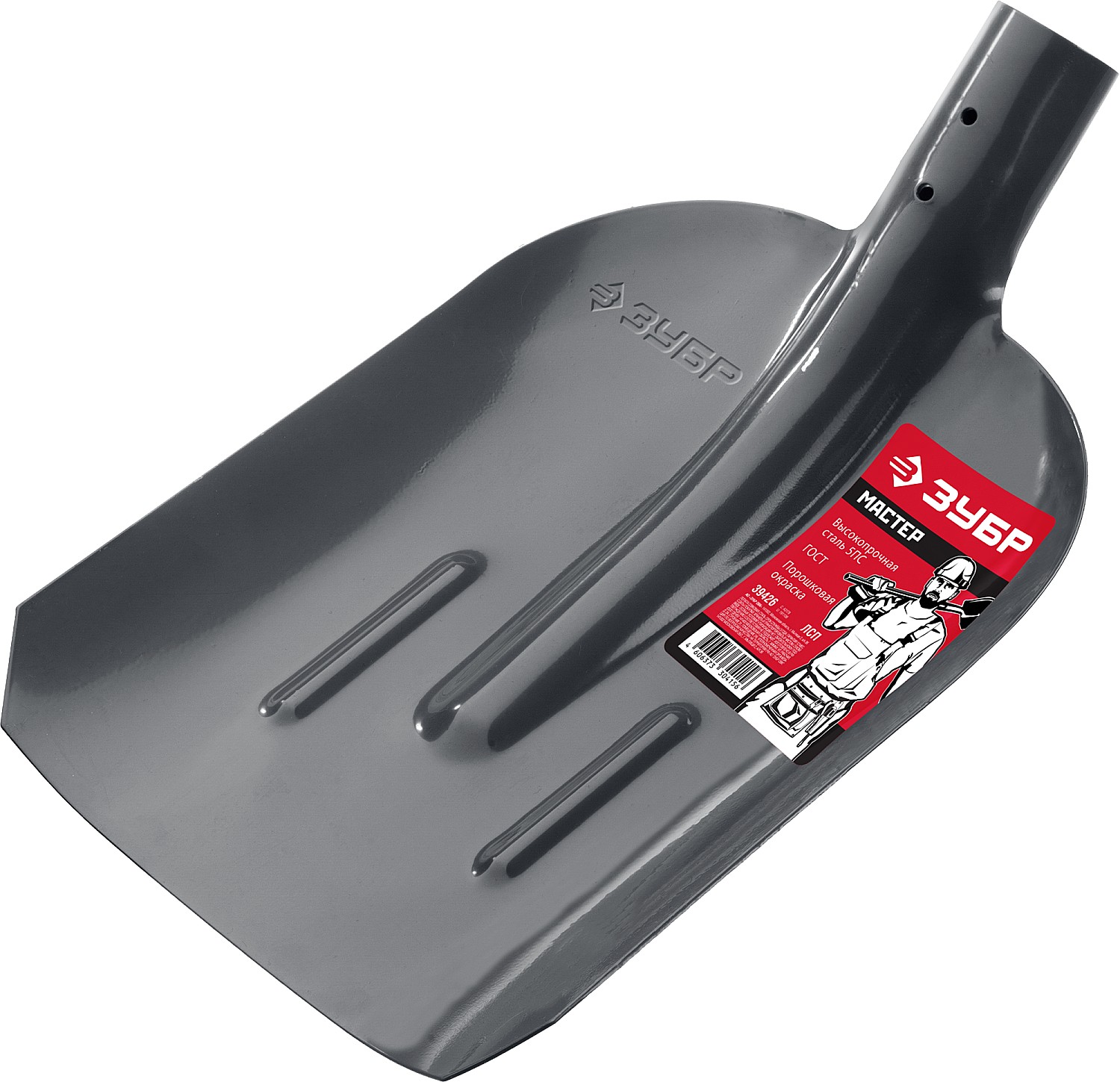 ЗУБР Мастер, без черенка, совковая лопата, тип ЛСП, закаленное полотно с ребрами жесткости (39428) — фото 4