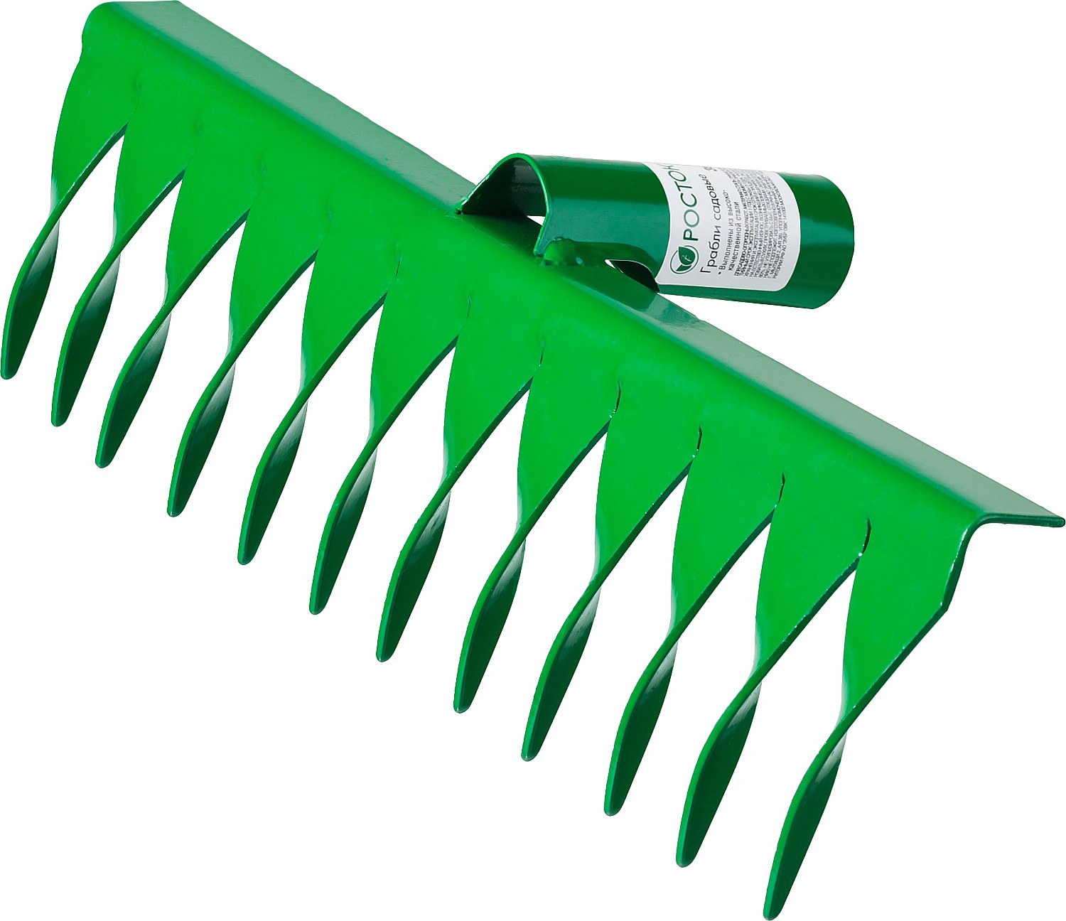 РОСТОК 312 x 72 мм, 12 витых зубцов, рабочая поверхность из стали, покрытие краска, без черенка, грабли (39600-12) — фото 2