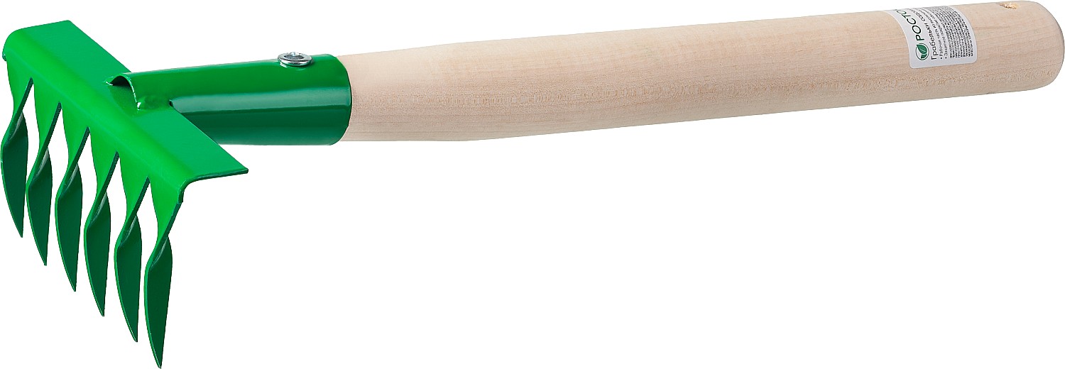 РОСТОК 120 x 62 x 405 мм, 6 витых зубцов, садовые грабельки (39611) — фото 2