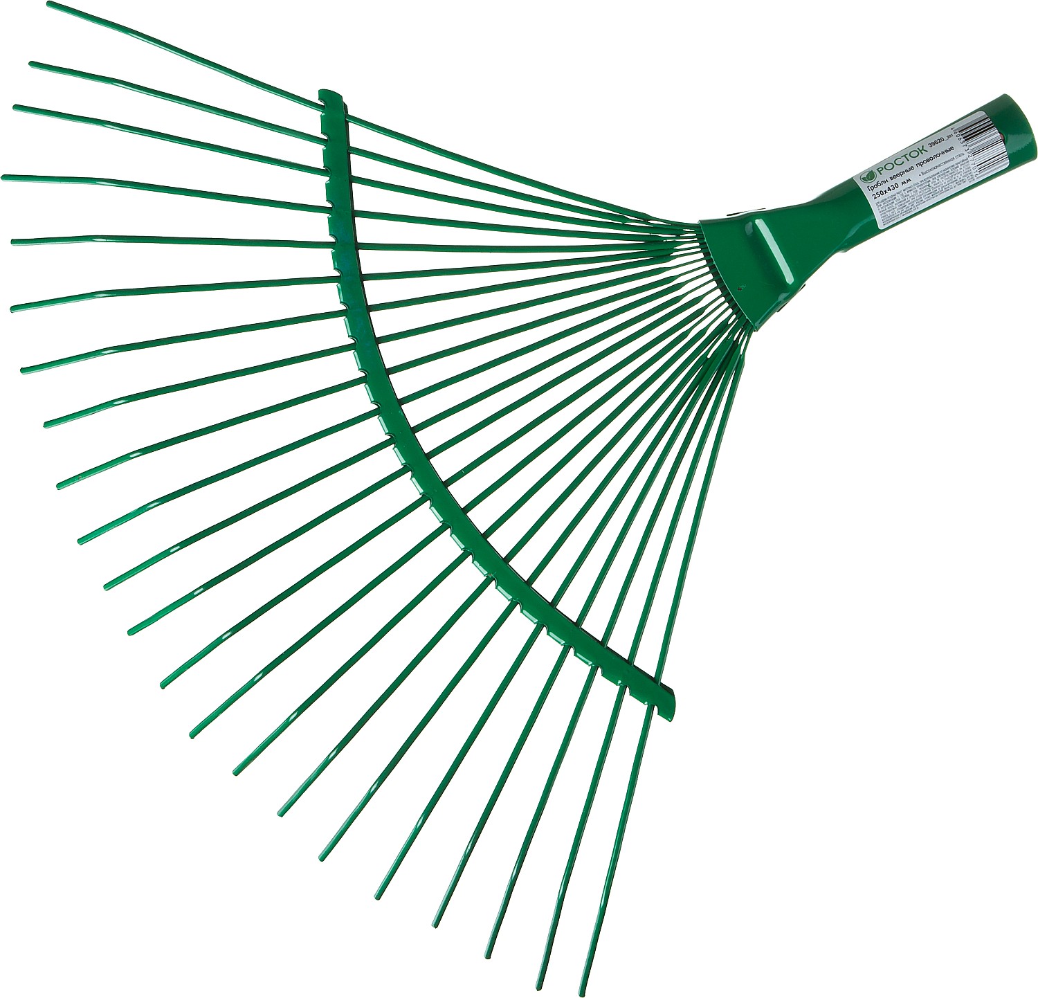 РОСТОК PB-22W, 375 х 430 мм, металлические, проволочные, без черенка, веерные грабли (39620) — фото 3