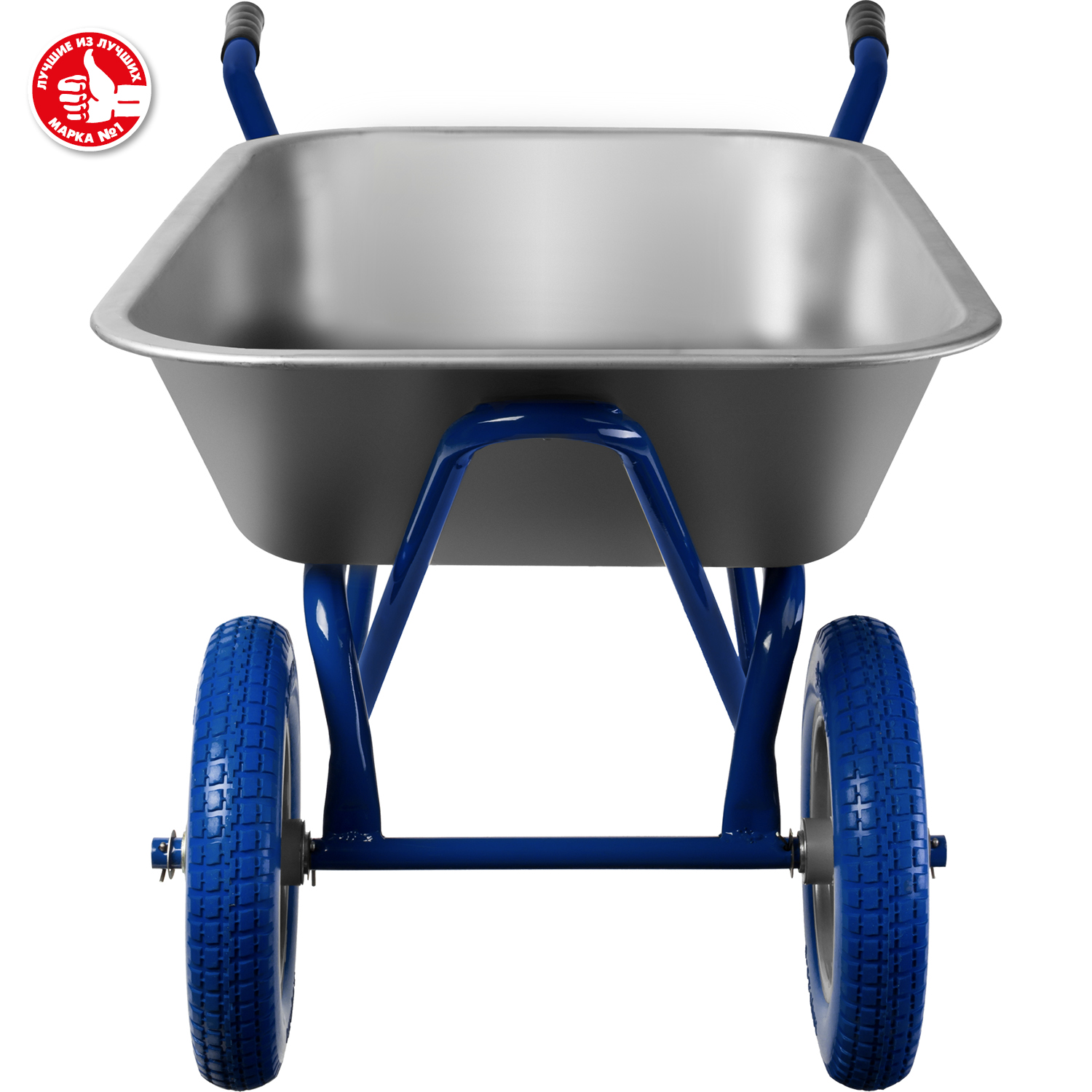 ЗУБР ПТ-300, 110 л, 240 кг, двухколесная, полиуретановые колеса, строительная тачка, Профессионал (39911) — фото 4
