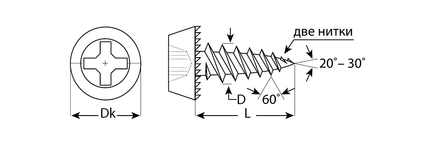 ЗУБР КЛМ-Ц, 11 х 3.5 мм, цинк, конусная головка 1200 шт, саморез для листового металла (4-300121-35-11) — фото 2