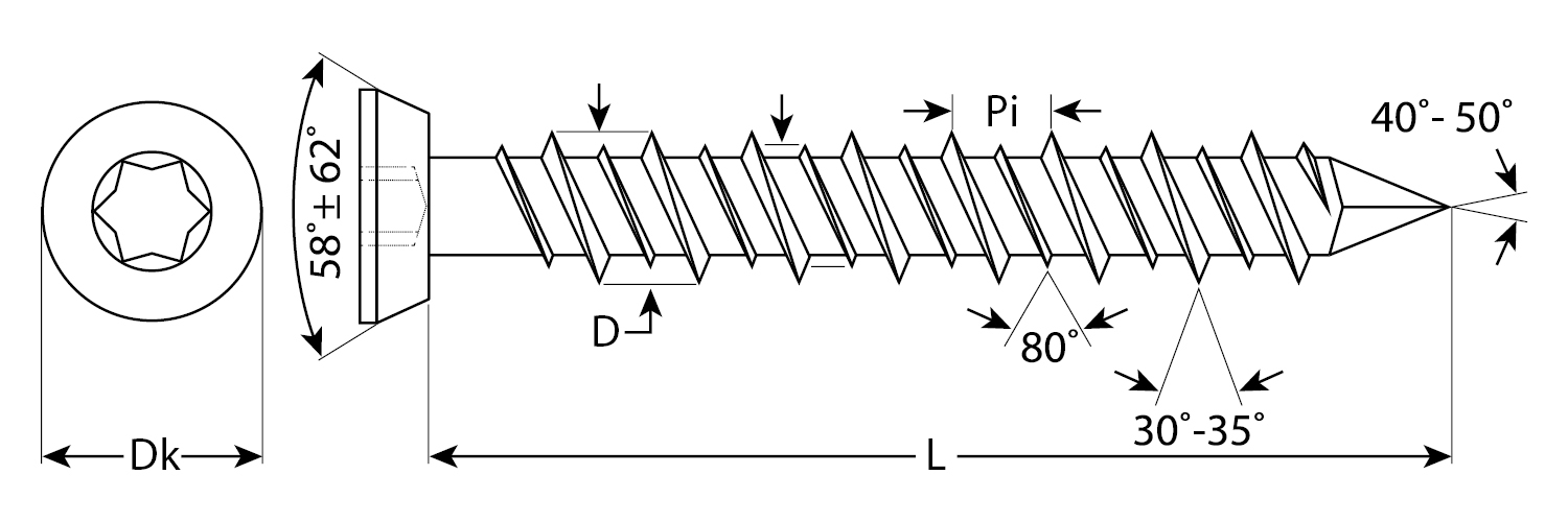 ЗУБР ШБ-Х, 132 х 7.5 мм, 90 шт (2,22 кг.) хроматированный шуруп по бетону, Профессионал (4-300482-75-132) — фото 2