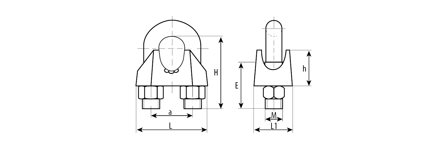 ЗУБР DIN 741, 6 мм, 80 шт, зажим троса, Профессионал (4-304415-06) — фото 2