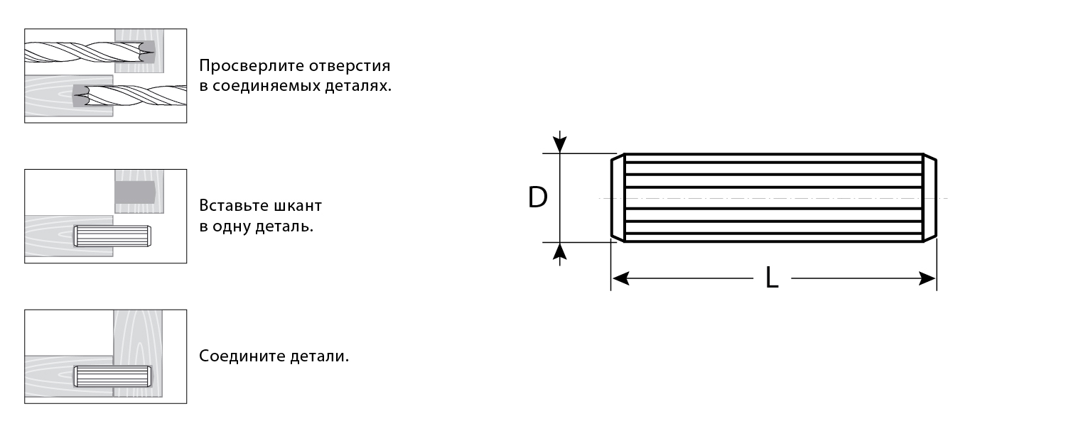 ЗУБР 8 x 40 мм, 14 шт, бук, мебельные шканты (4-308016-08-40) — фото 2