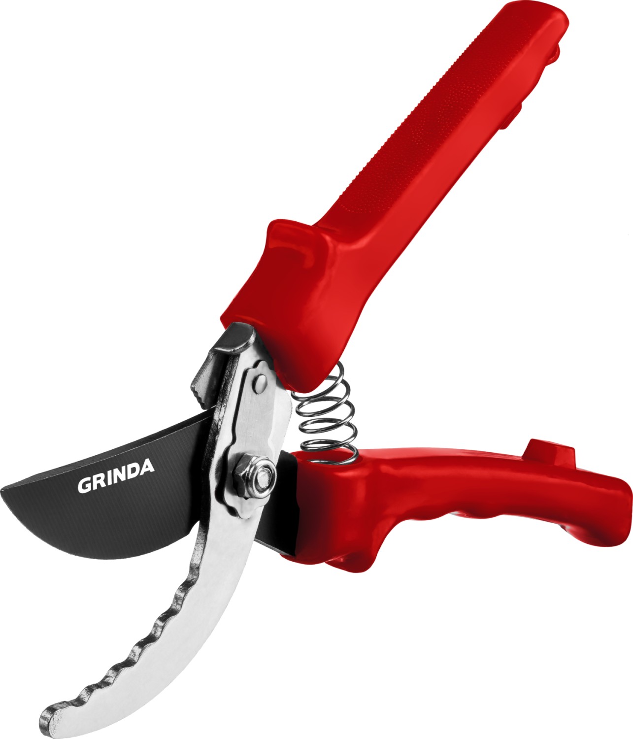 GRINDA G-31, 200 мм, закаленные лезвия, тефлоновое покрытие, зубцы на лезвии, пластиковые рукоятки, плоскостной секатор (40210) — фото 4