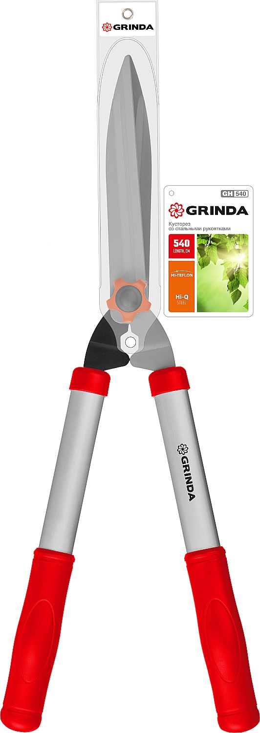 GRINDA GH-540, длина 540 мм, закаленные лезвия, антикор. покрытие, стальные рукоятки, кусторез (40253) — фото 5