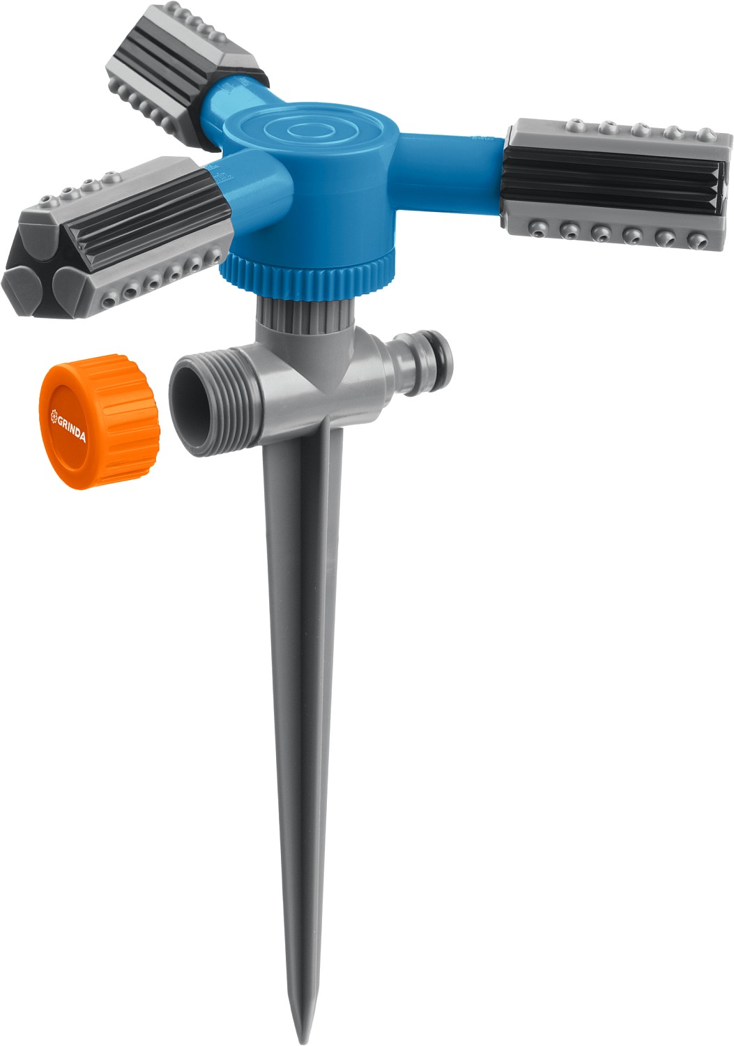 GRINDA RR-P, 75 м, 2 полив, 3 сопла, на пике, ударопрочный пластик, круговой распылитель, PROLine (40341) — фото 3
