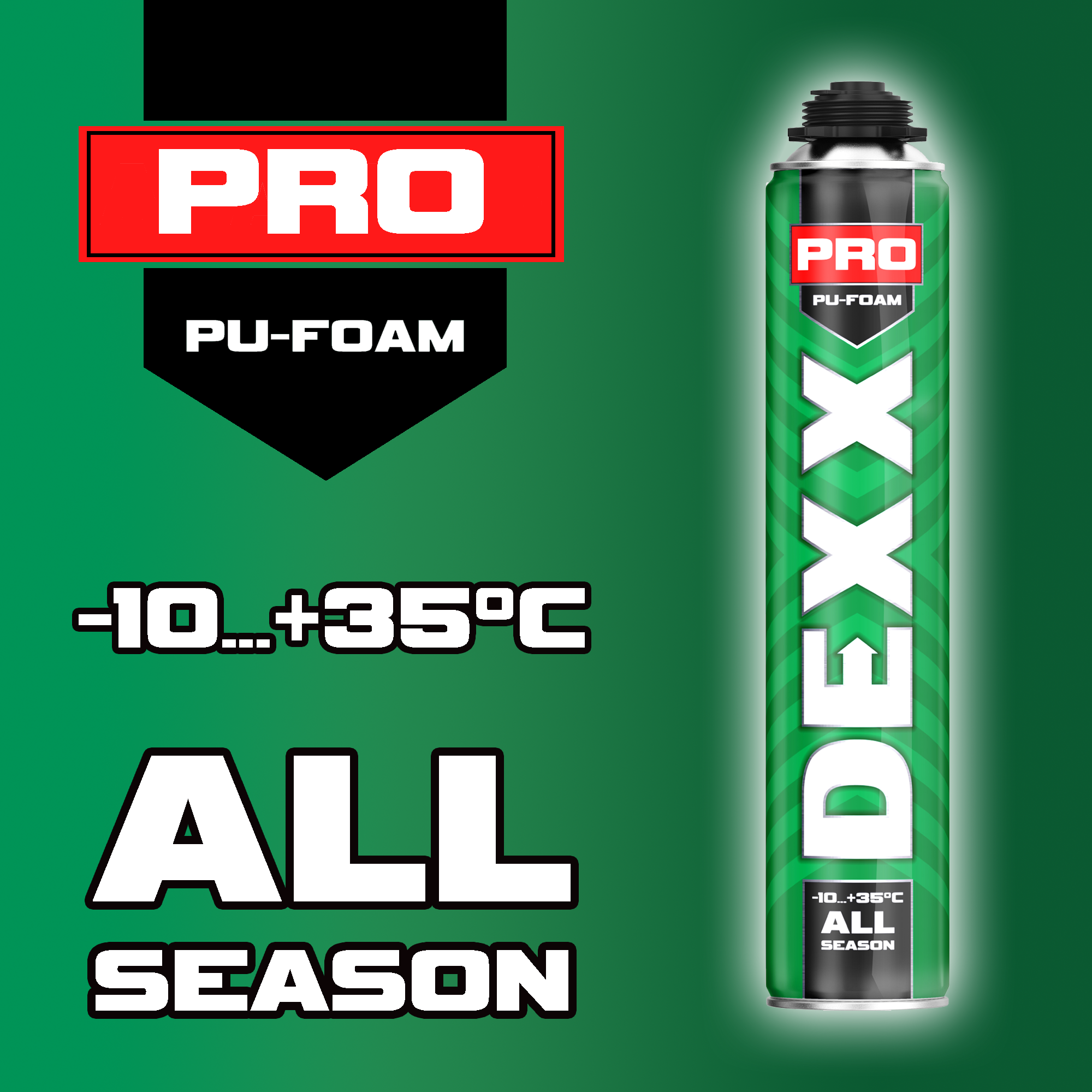 DEXX PRO, 750 мл, пистолетная, всесезонная, выход до 30 л, монтажная пена (41126) — фото 2