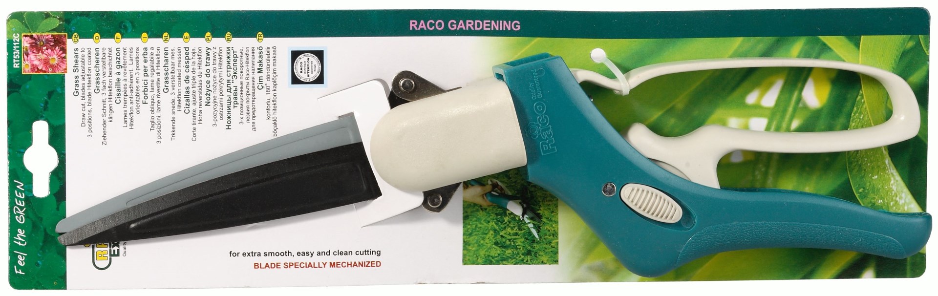 RACO 350 мм, 3-позиционные, поворотные 180°, ножницы для стрижки травы (4202-53/112C) — фото 2