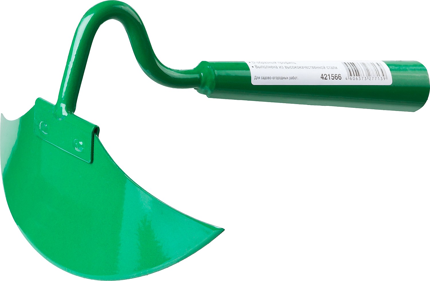 РОСТОК 230 х 80 мм, D-образный профиль, углеродистая сталь, покрытие - краска, без черенка, мотыга (421566) — фото 2