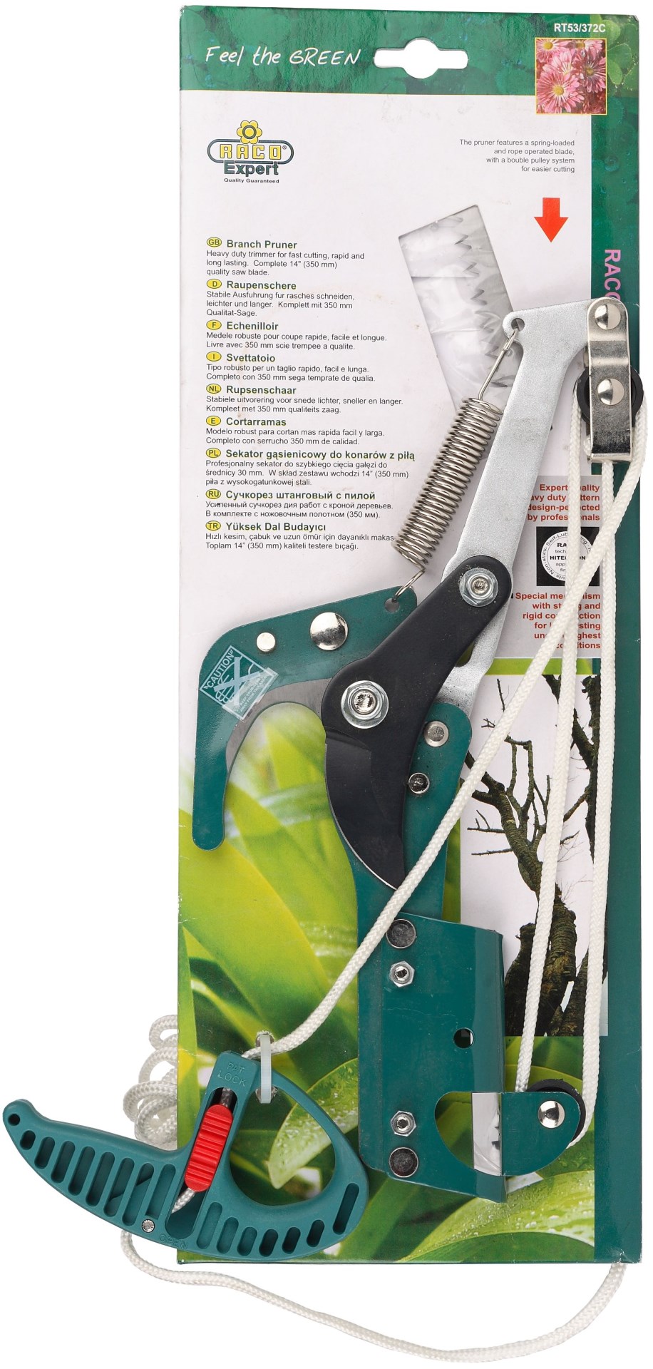 RACO 350 мм, закаленное лезвие, покрытие Hitekflon, с пилой, штанговый сучкорез (4218-53/372C) — фото 2