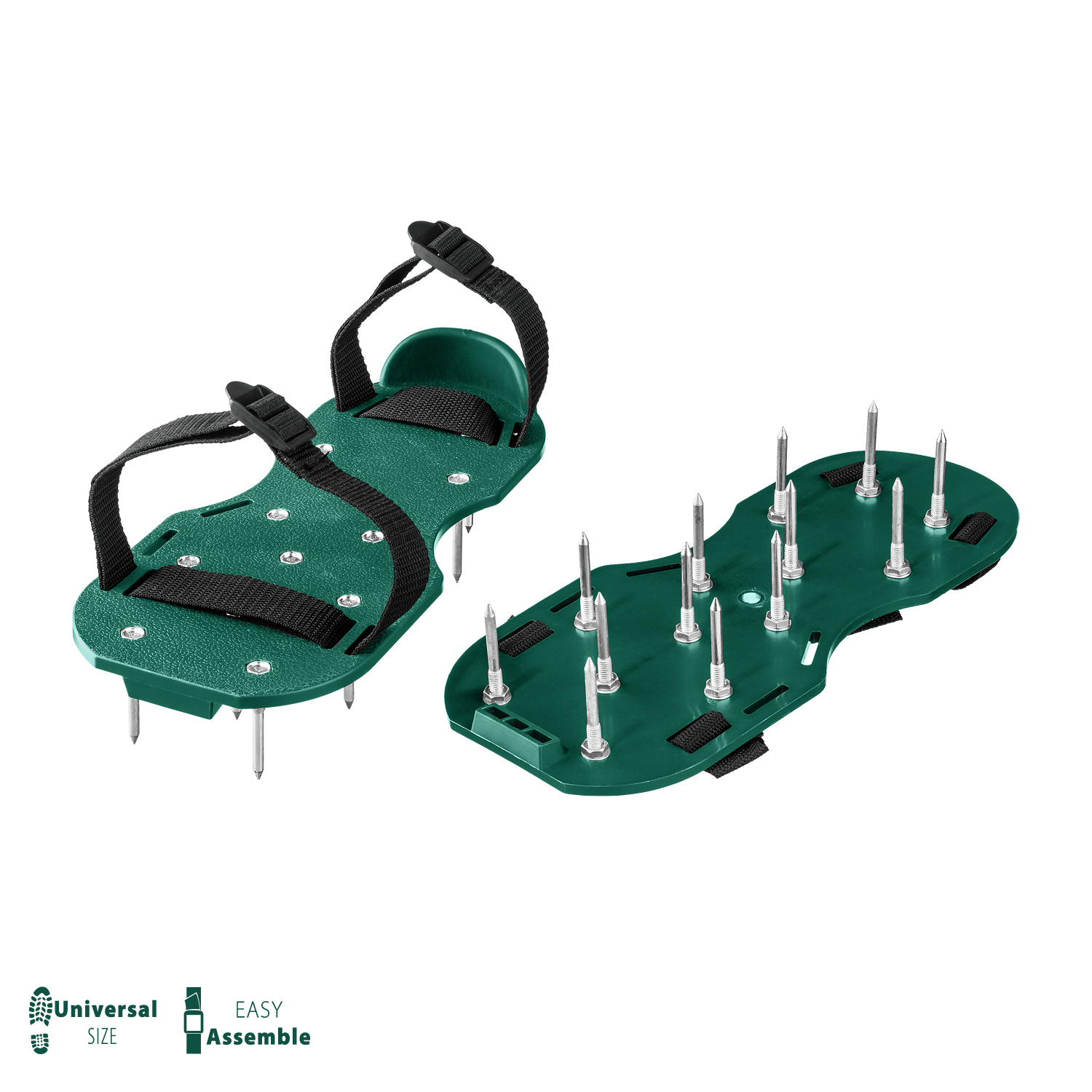 GRINDA GA-26, 26 стальных шипов, длина 50 мм, для газона, ножной аэратор (422111) — фото 3