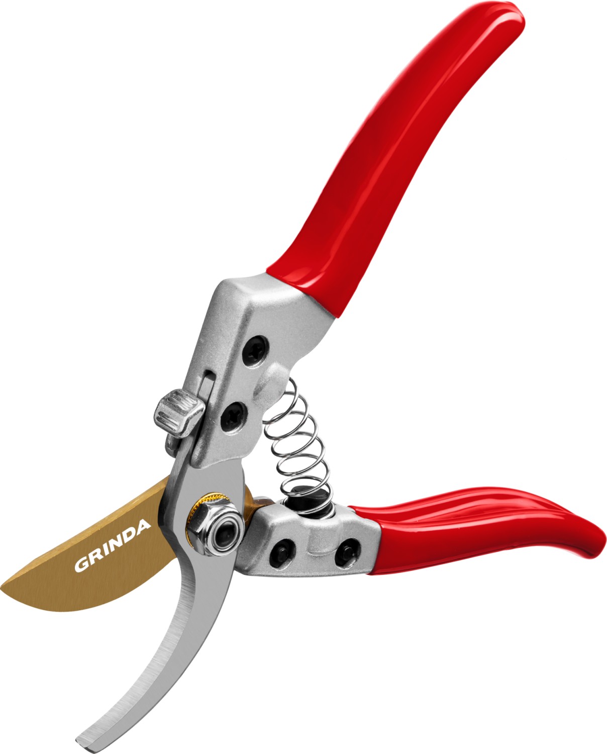 GRINDA G-13, 205 мм, закаленные лезвия, титановое покрытие, алюминиевые рукоятки, плоскостной секатор (423113) — фото 3