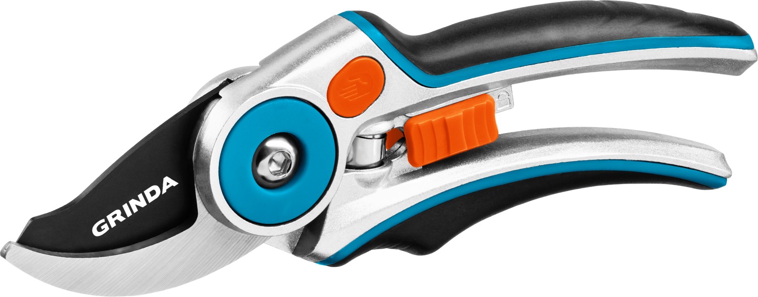 GRINDA P-29, 210 мм, закаленная сталь, усиленная конструкция с эргономичными алюминиевыми рукоятками, плоскостной секатор, PROLine (423429) — фото 7