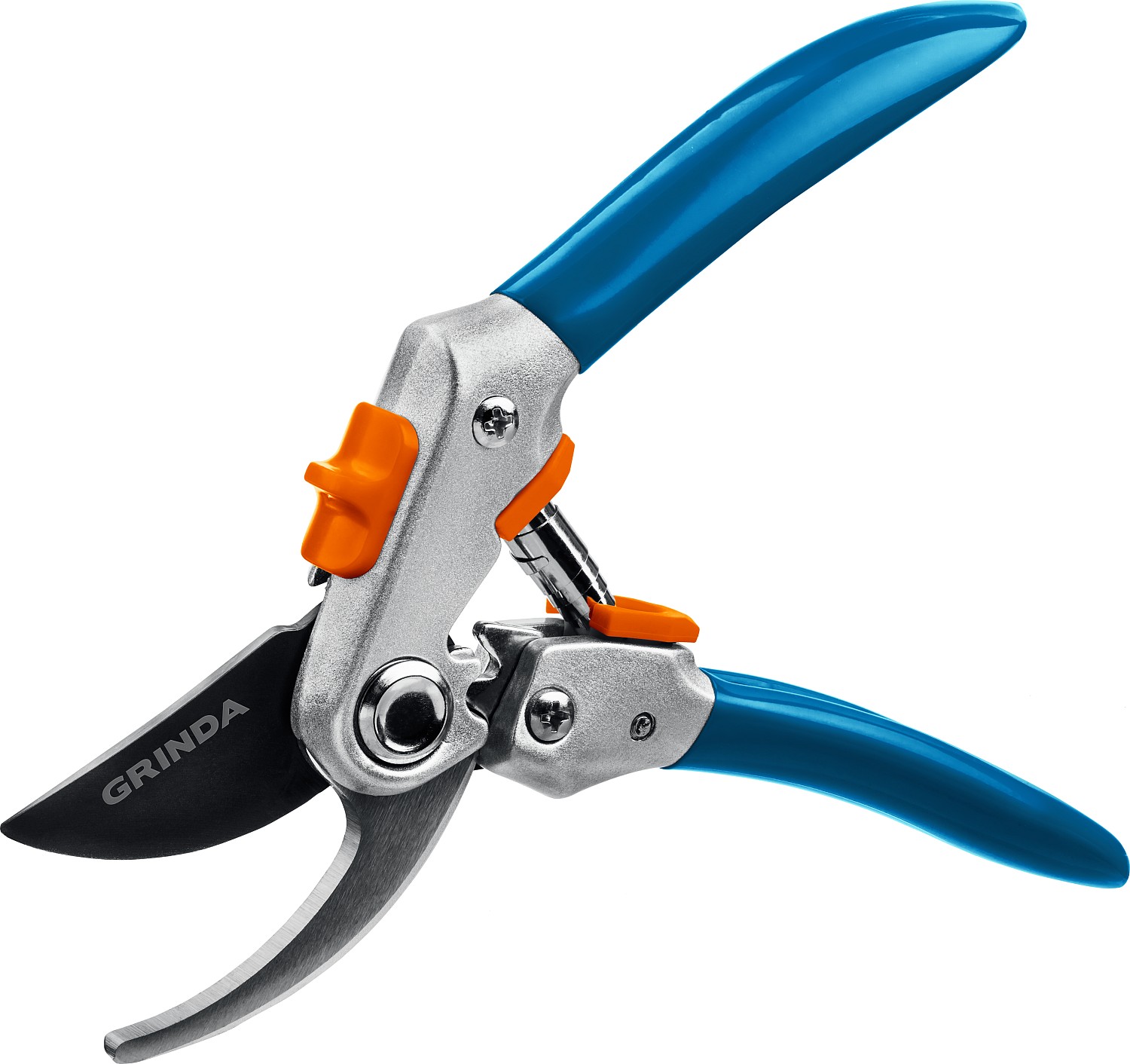 GRINDA P-51, 200 мм, закаленная сталь, шестерённая передача, двухкомпонентные рукоятки, покрытие ПВХ, плоскостной секатор, PROLine (423451) — фото 2