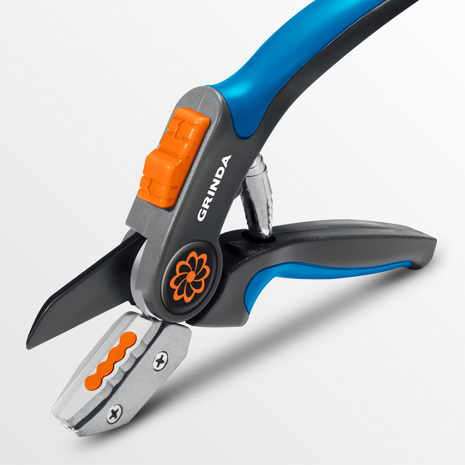 GRINDA P-56, 205 мм, легированная сталь, двухкомпонентные рукоятки, контактный секатор, PROLine (423456) — фото 7