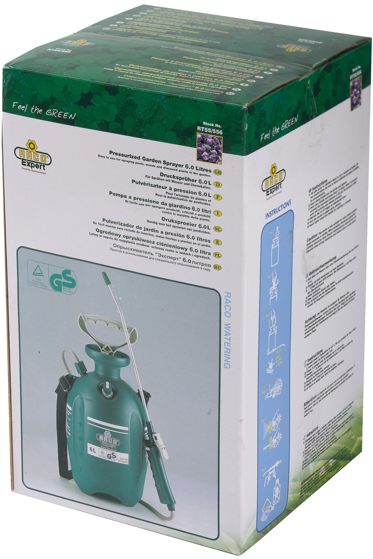 RACO T556, 6 л, с широкой горловиной, с клапаном сброса давления, переносной опрыскиватель (4240-55/556) — фото 2