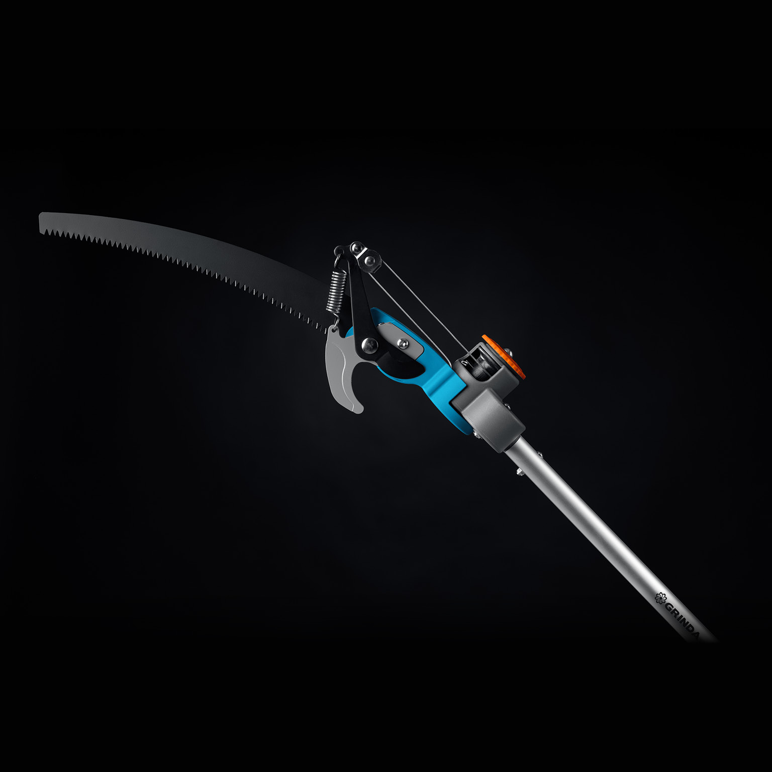 GRINDA GX-4000, длина 2-2,8 м, пила 350мм, рез до 30 мм, лезвия из нержавеющей стали, телескопический высоторез с пилой, PROLine (424530) — фото 11