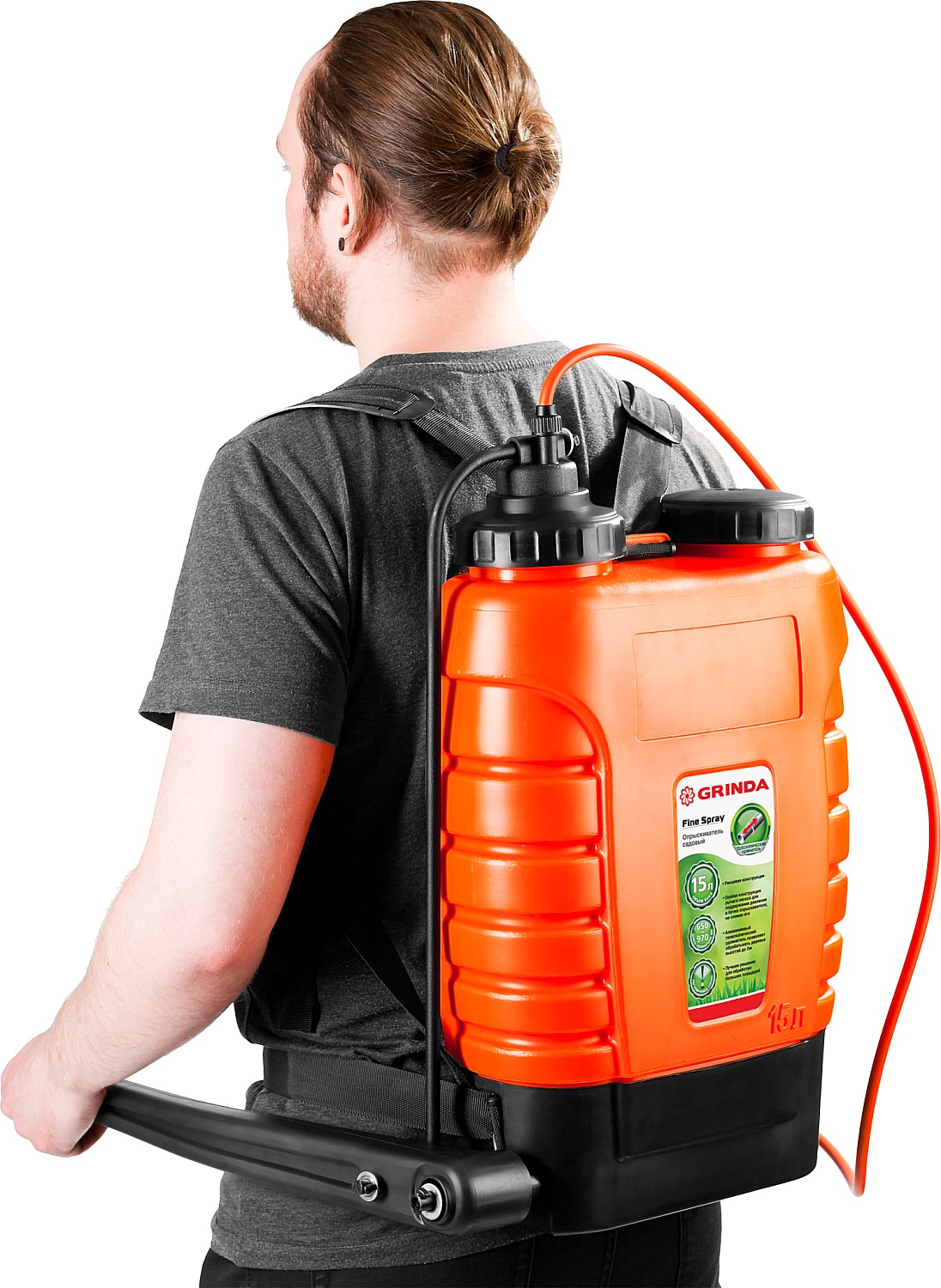 GRINDA KS-15, 15 л, с телескопическим удлинителем, ранцевый опрыскиватель (425216) — фото 10
