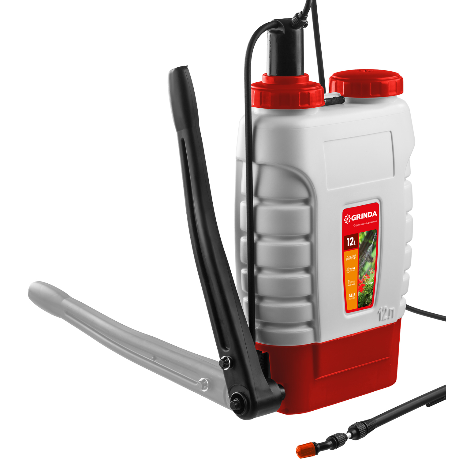 GRINDA KS-12, 12 л, с телескопическим удлинителем, ранцевый опрыскиватель (425217) — фото 7