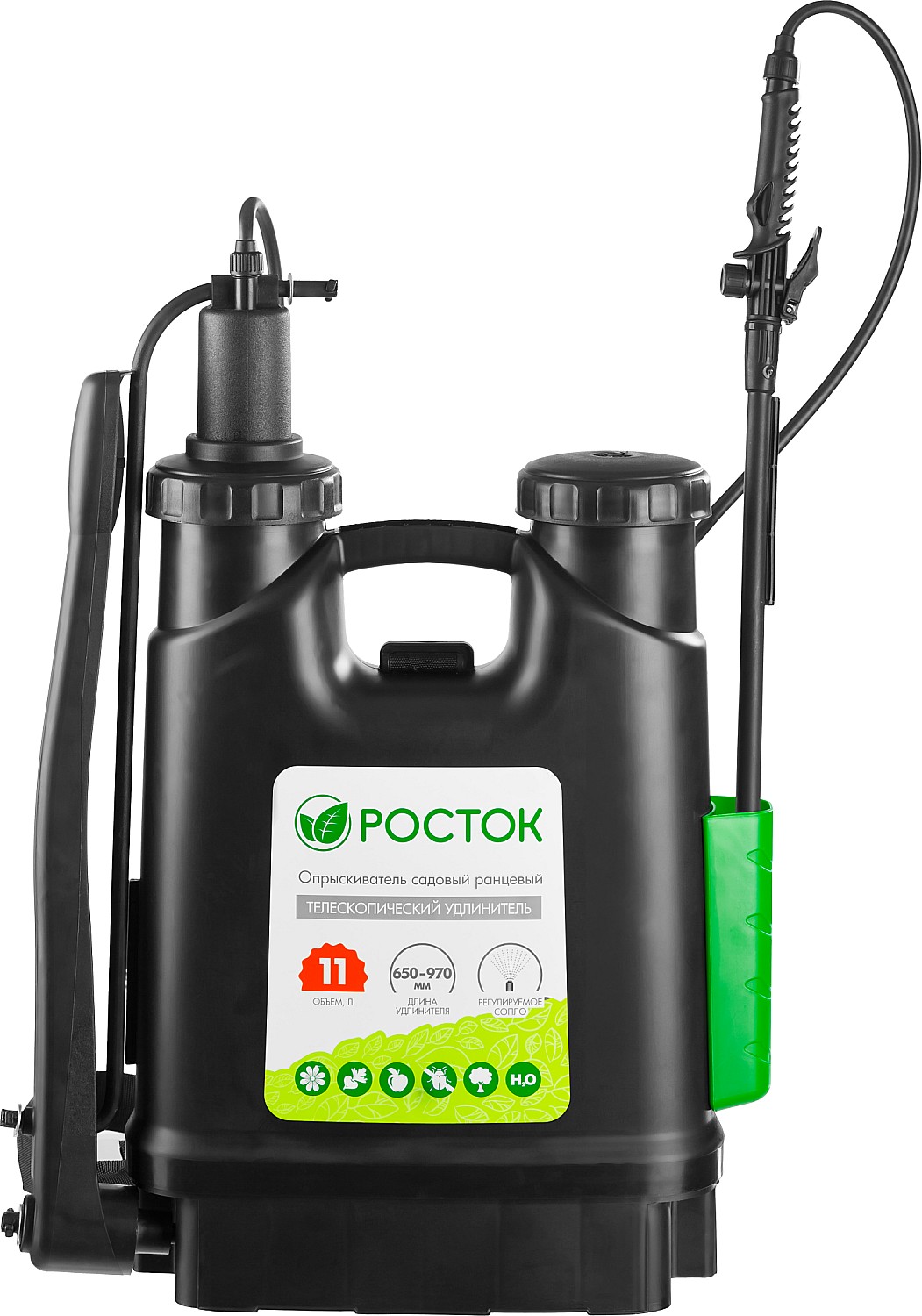 РОСТОК RK-11, 11 л, с телескопическим удлинителем, ранцевый опрыскиватель (425219) — фото 12