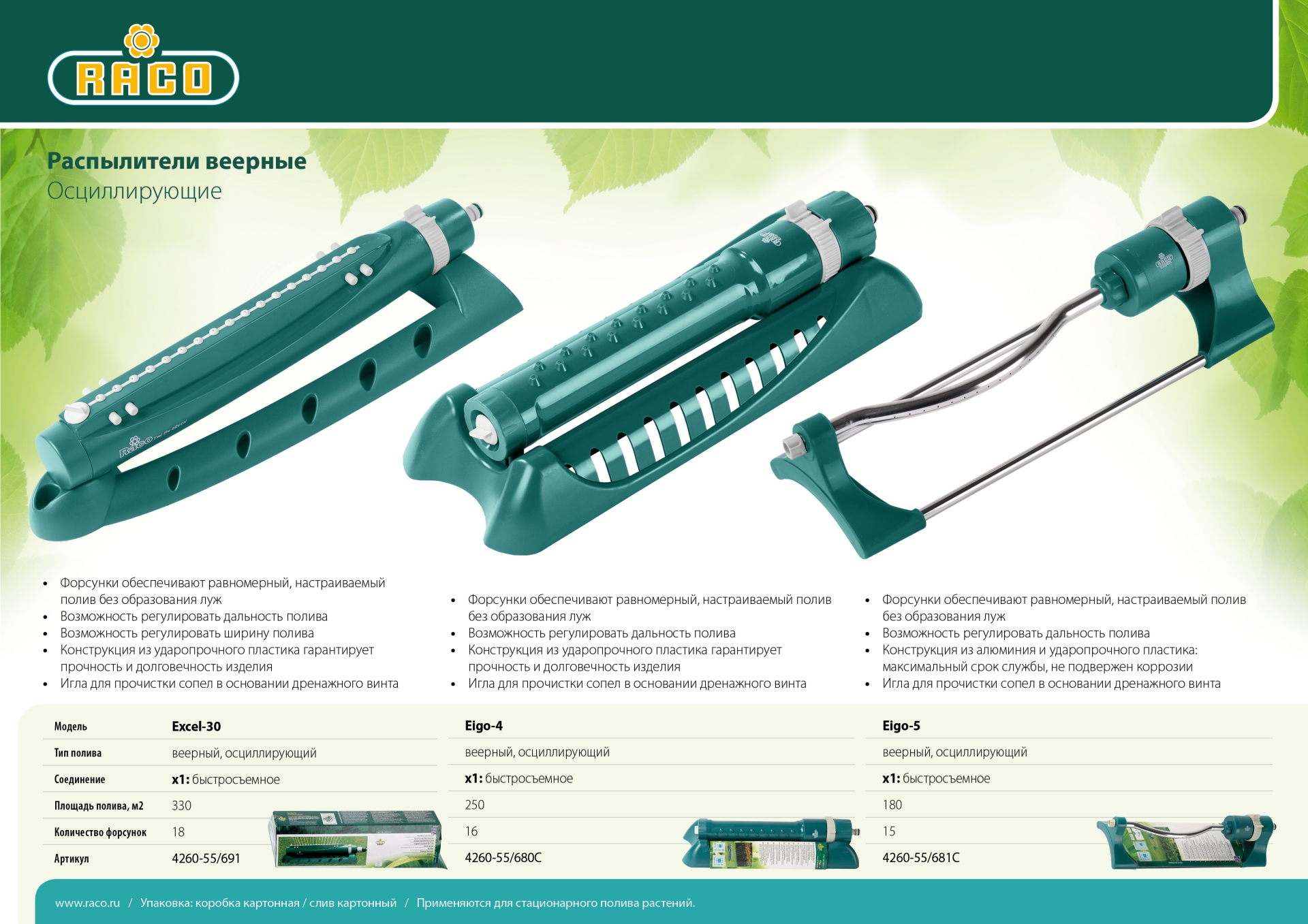 RACO Eigo-4, 16 форсунок, веерный распылитель (4260-55/680C) — фото 5