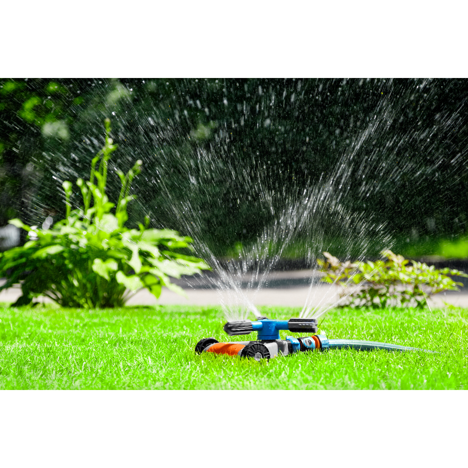 GRINDA RR-Pro, 3 сопла, на подставке с колёсиками, ударопрочный пластик, круговой распылитель, PROLine (429317) — фото 6