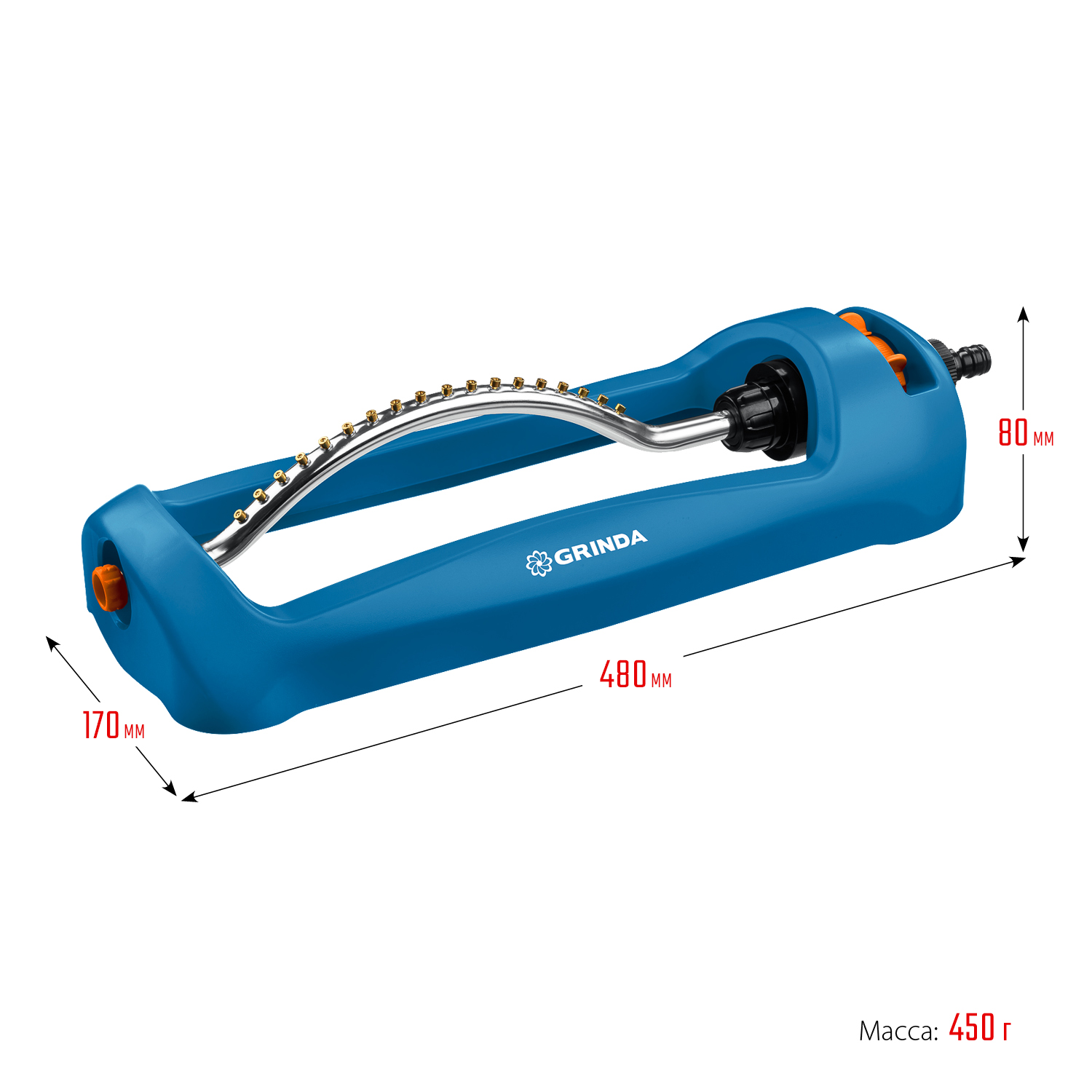 GRINDA RO-18, 18 форсунок, ударопрочный пластик, веерный распылитель, PROLine (429345) — фото 9
