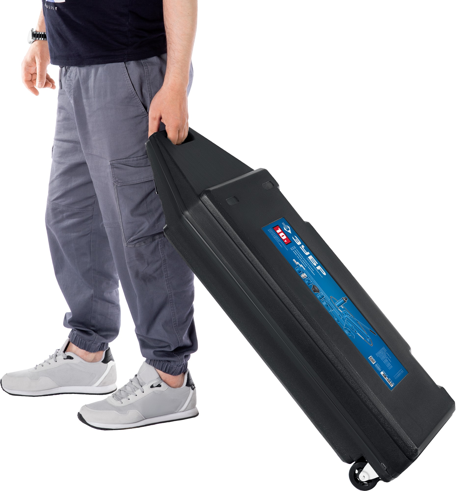 ЗУБР 10 т, гидравлический набор для правки кузова в пластиковом кейсе, Профессионал (43035-10) — фото 2