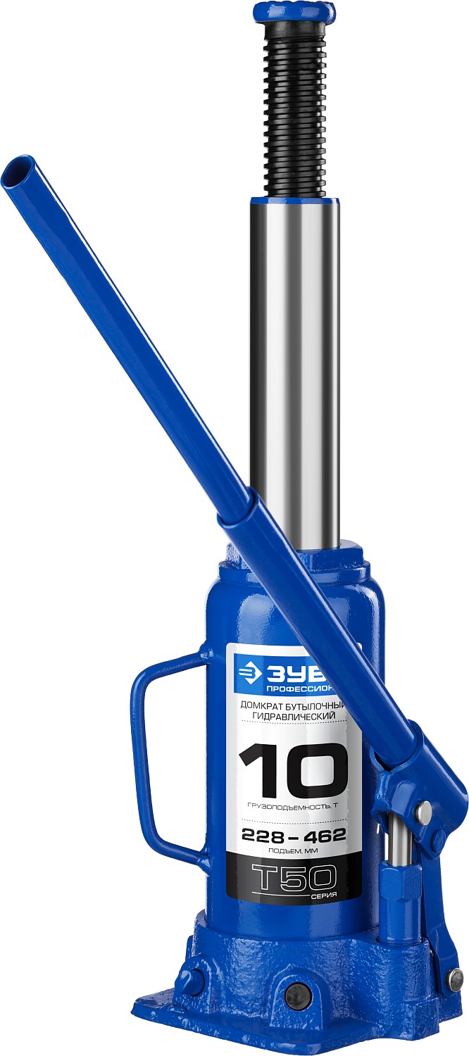 ЗУБР 10 т, 228 - 462 мм, бутылочный гидравлический домкрат, Профессионал (43060-10) — фото 2