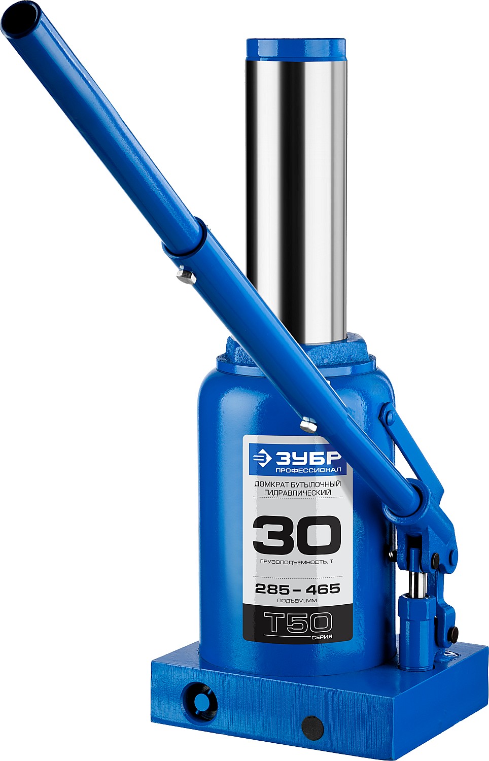 ЗУБР 30 т, 285 - 465 мм, бутылочный гидравлический домкрат, Профессионал (43060-30) — фото 2