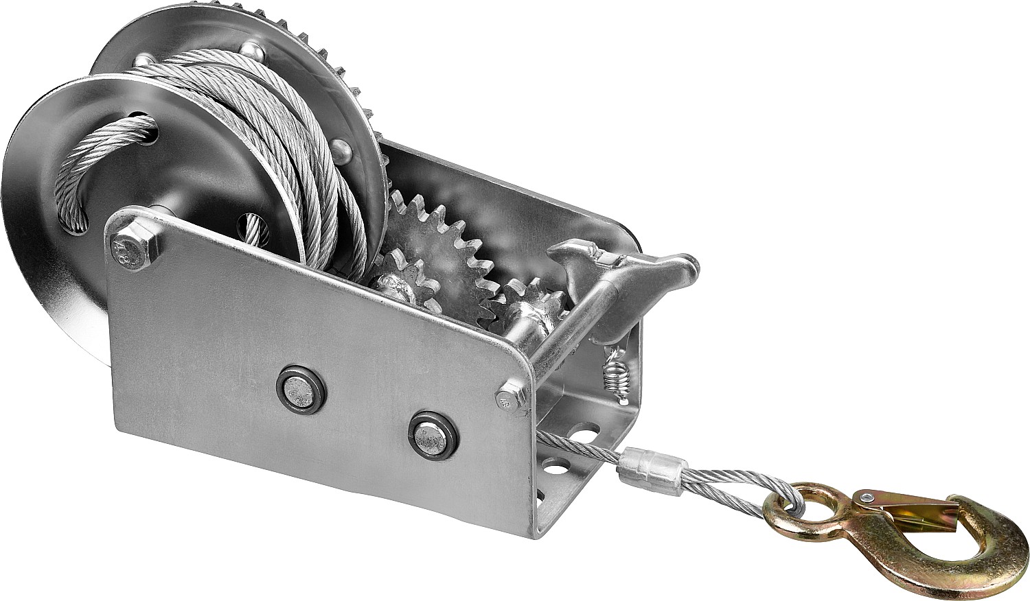 ЗУБР 0.9 т, 8 м, ручная барабанная тяговая тросовая лебедка, Профессионал (43113-0.9) — фото 2