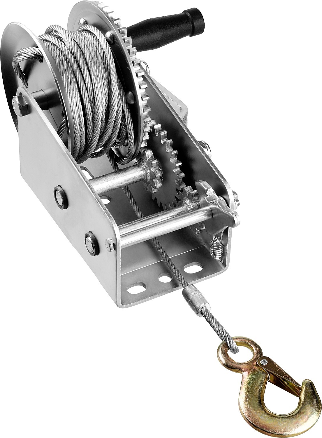 ЗУБР 0.9 т, 8 м, ручная барабанная тяговая тросовая лебедка, Профессионал (43113-0.9) — фото 3