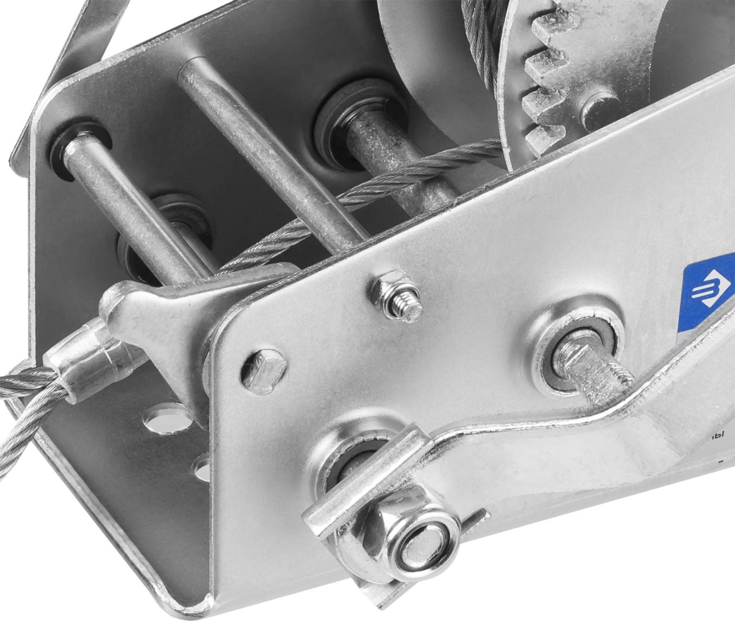 ЗУБР 1.1 т, 8 м, ручная барабанная тяговая тросовая лебедка, Профессионал (43113-1.1) — фото 5