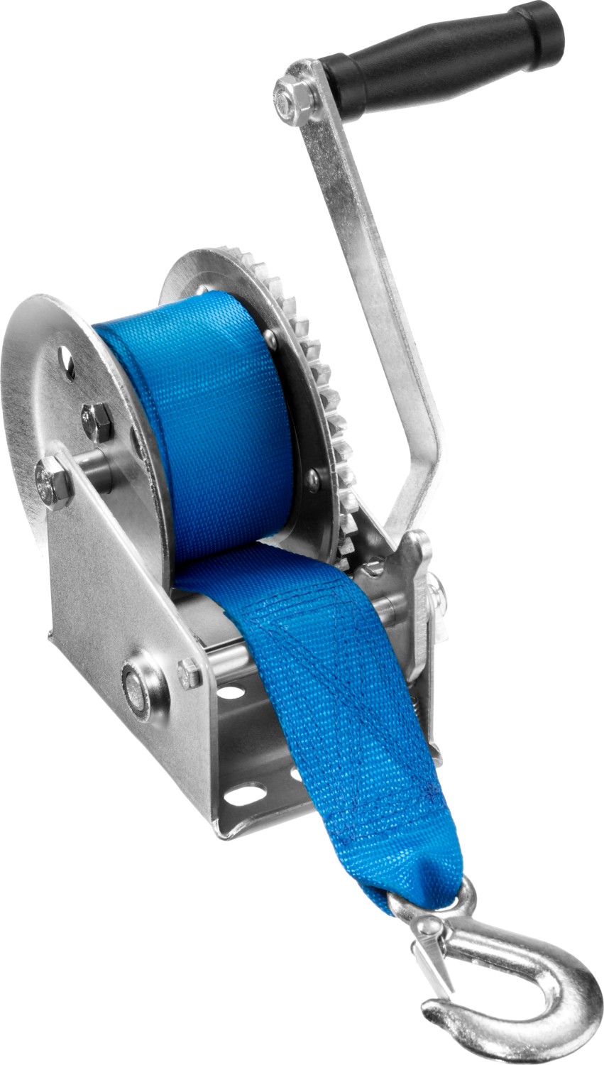 ЗУБР 0.5 т, 8 м, ручная барабанная тяговая ленточная лебедка, Профессионал (43115-0.5) — фото 3