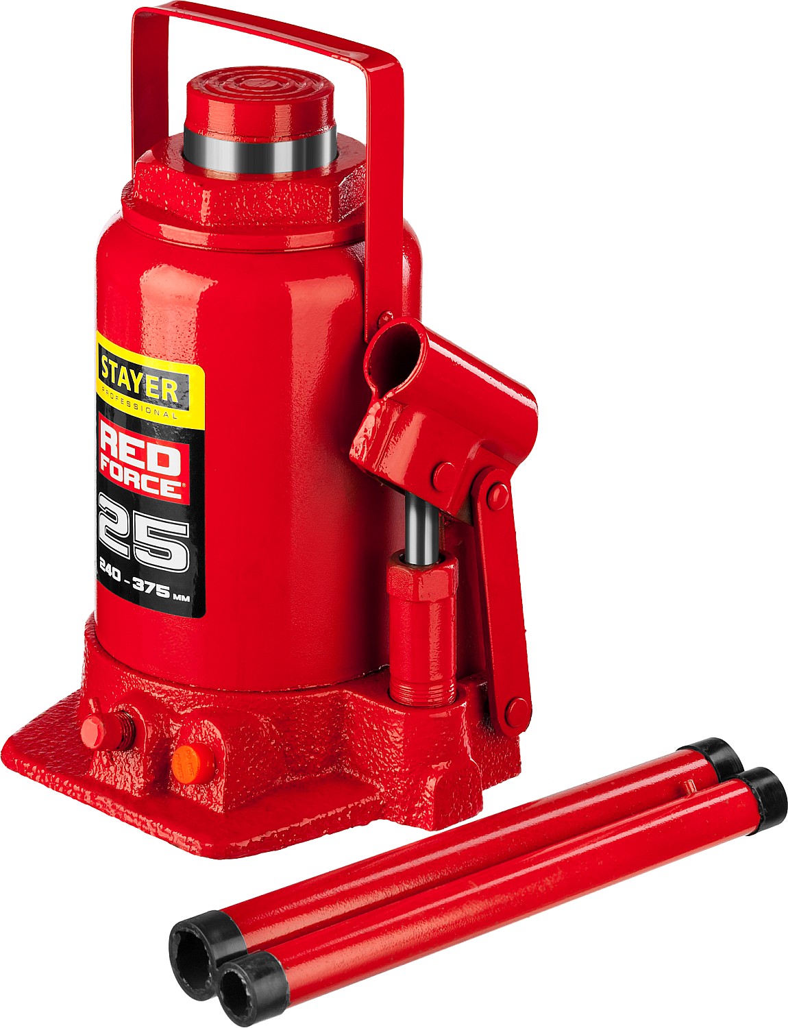 STAYER RED FORCE, 25 т, 240 - 375 мм, бутылочный гидравлический домкрат, Professional (43160-25) — фото 4