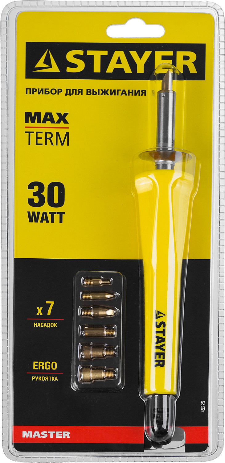 STAYER MAXTerm, 30 Вт, 7 насадок, прибор для выжигания (45225) — фото 5