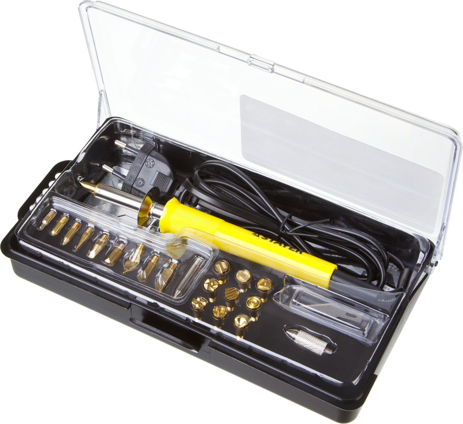 STAYER PROTerm, 30 Вт, 3 в 1, в наборе: 20 насадок, в кейсе, прибор для выжигания, пайки и резки, Professional (45227) — фото 3