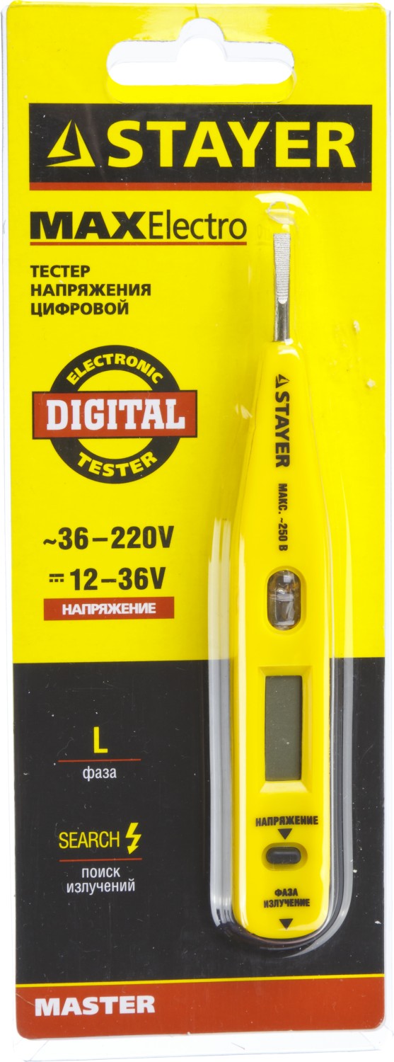 STAYER MAXElectro, 12 - 220 В, 125 мм, тестер напряжения (45290) — фото 4