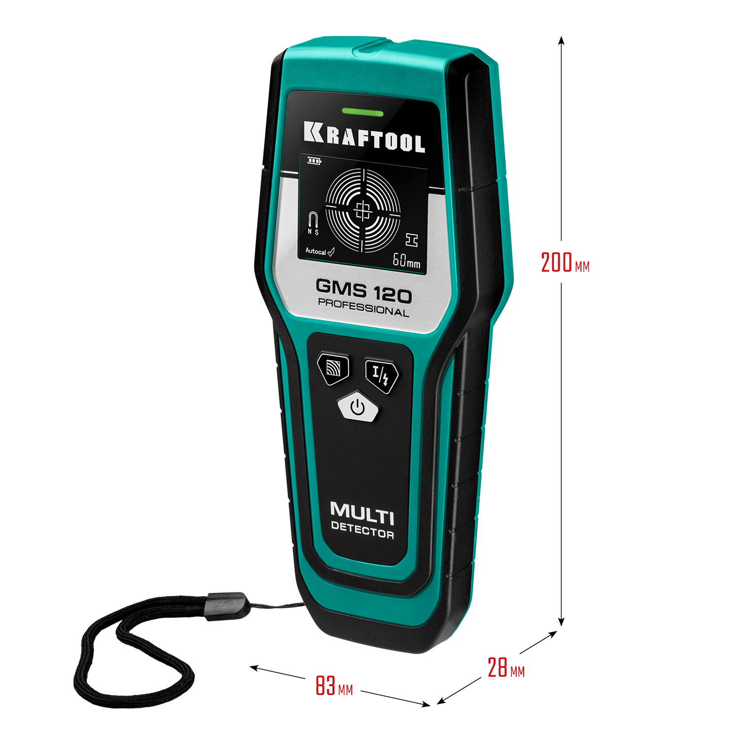 KRAFTOOL GMS-120, ЖК дисплей, универсальный детектор проводки (45298) — фото 12