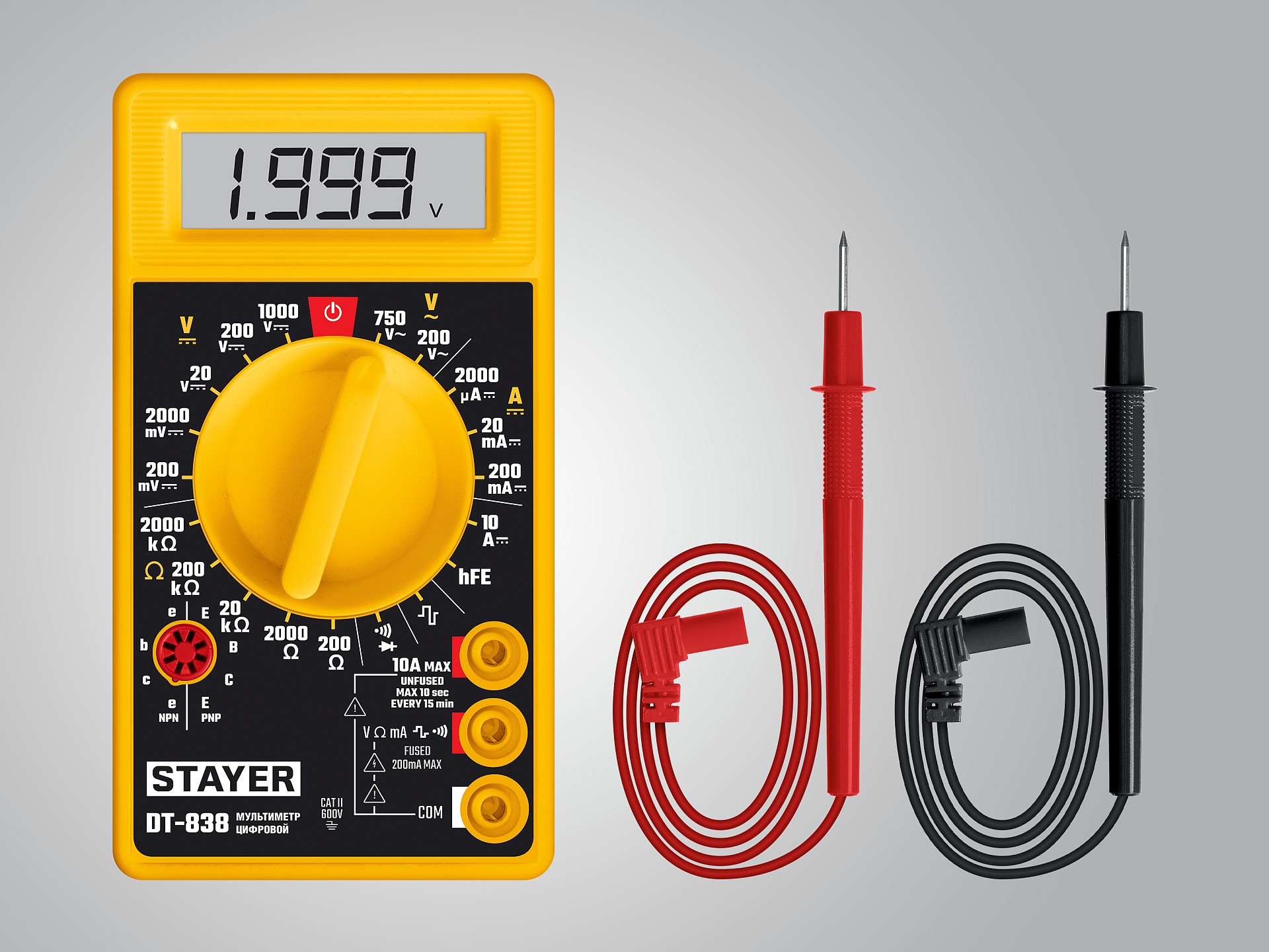 STAYER DT-838 Цифровой мультиметр (45306) — фото 2