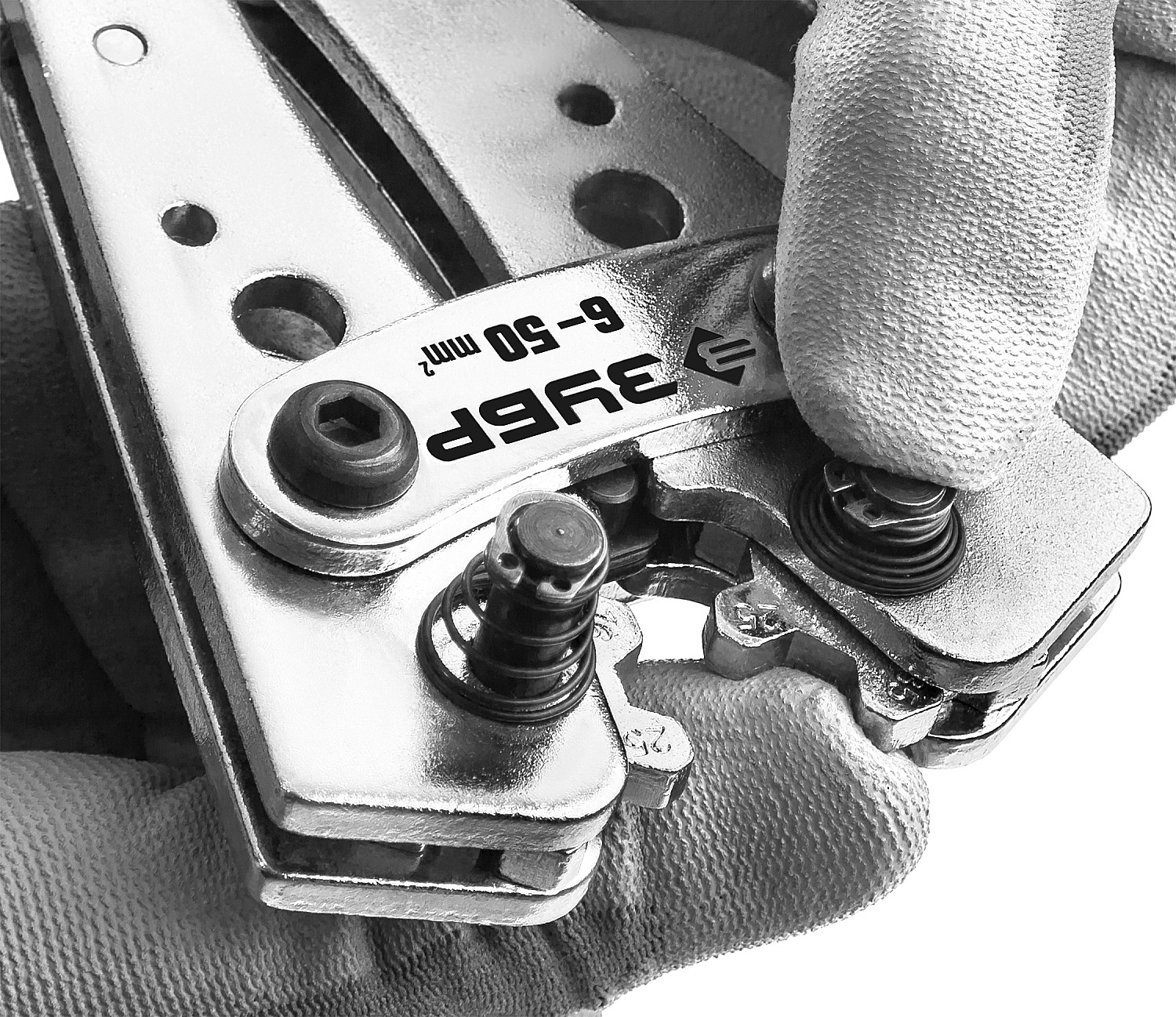 ЗУБР ПКГ-50, 6 - 50 мм2, усиленные пресс-клещи гексагональные для медных наконечников и гильз, Профессионал(45453) — фото 5