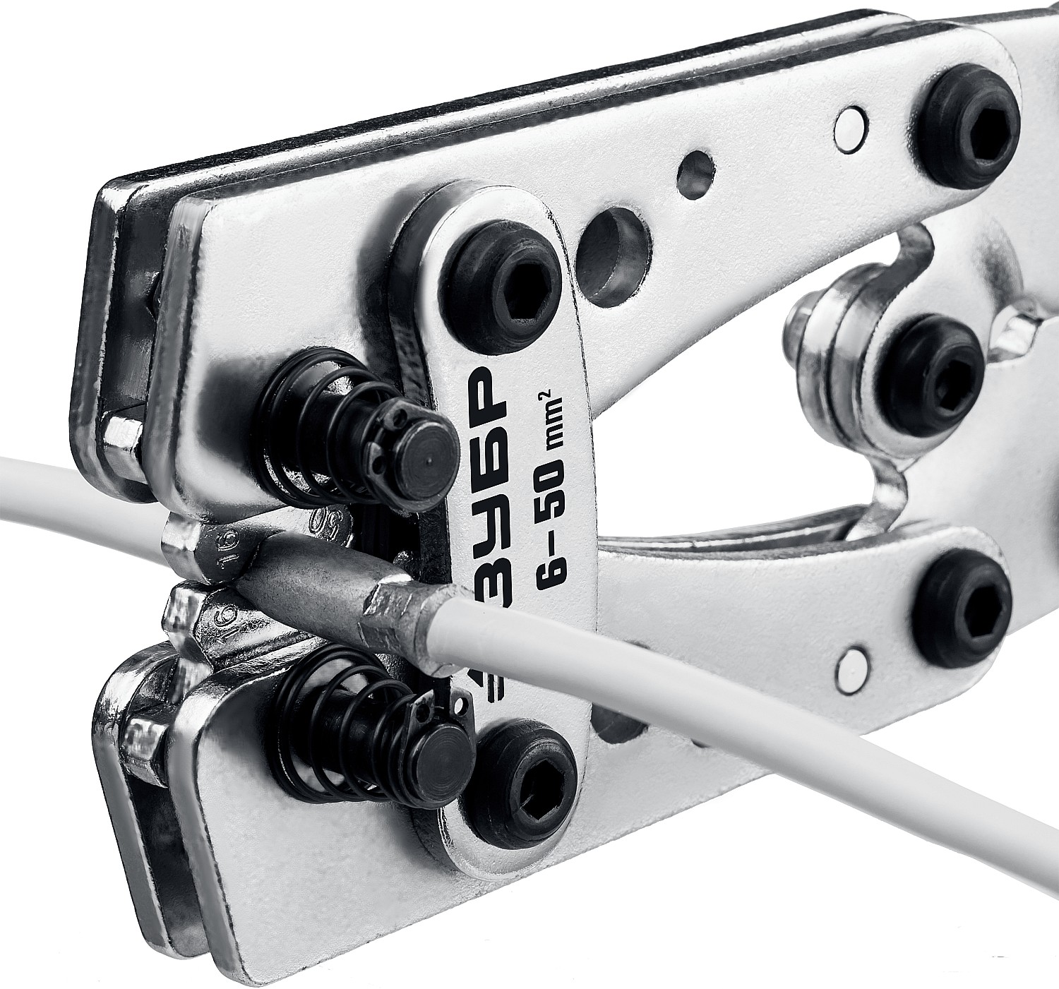 ЗУБР ПКГ-50, 6 - 50 мм2, усиленные пресс-клещи гексагональные для медных наконечников и гильз, Профессионал(45453) — фото 6