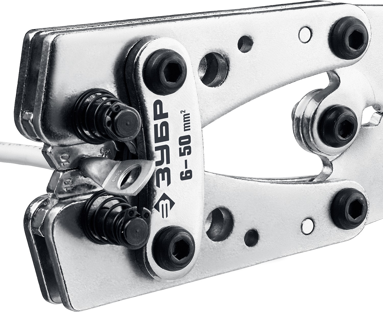 ЗУБР ПКГ-50, 6 - 50 мм2, усиленные пресс-клещи гексагональные для медных наконечников и гильз, Профессионал(45453) — фото 7