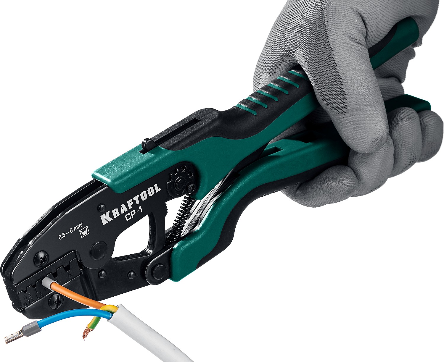 KRAFTOOL CP-1, 0.5 - 6 мм2, для втулочных наконечников, пресс-клещи (45461-1) — фото 3