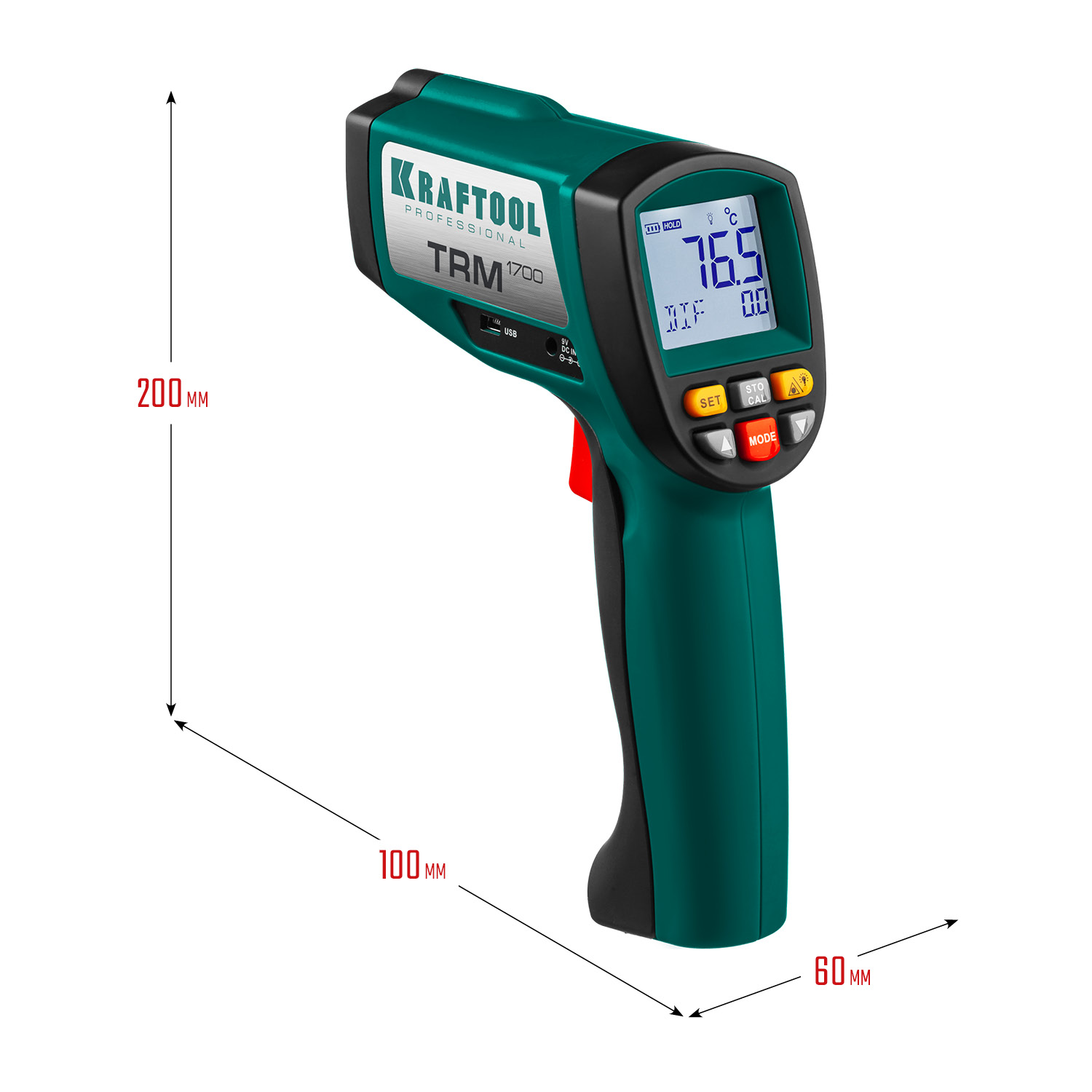 KRAFTOOL TRM-1700, -30° +1650°С, пирометр инфракрасный (45701-1650) — фото 17